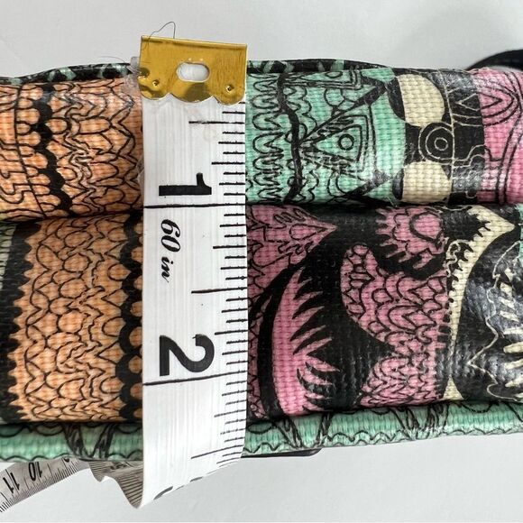 Sakroots Artist Circle Coated Canvas Peace Elephant Print Crossbody Bag Purse - Picture 14 of 16